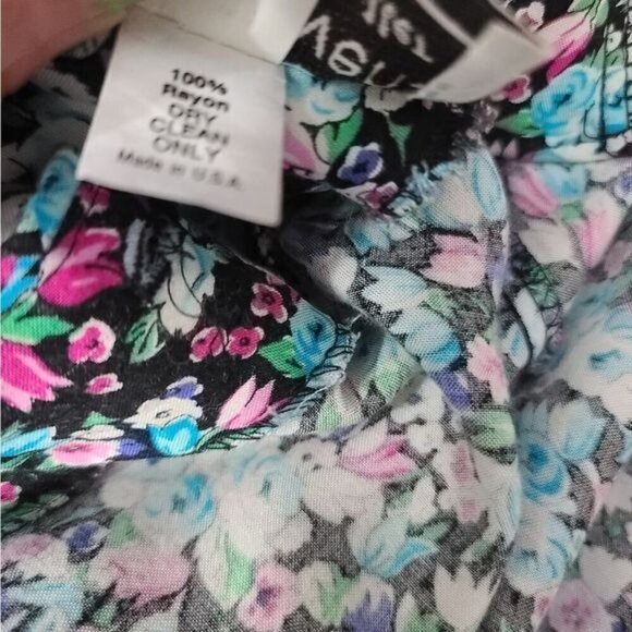 Vintage Dainty Blue Pink Cottagecore Floral Dress - Picture 8 of 16